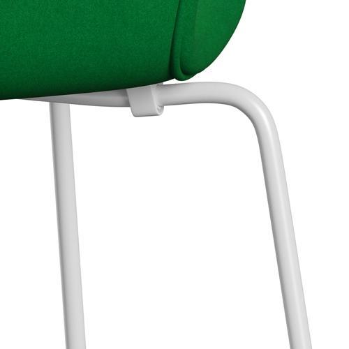 [product_category]-Fritz Hansen 3107 Chair Full Upholstery, White/Divina Grass Green-Fritz Hansen-3107FU-DIV922-DRWH-FRI-7