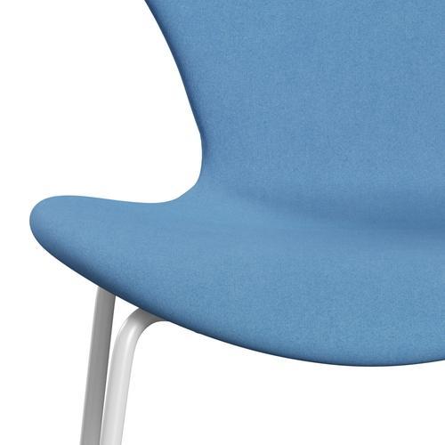 [product_category]-Fritz Hansen 3107 Chair Full Upholstery, White/Divina Light Blue (Div712)-Fritz Hansen-3107FU-DIV712-DRWH-FRI-6