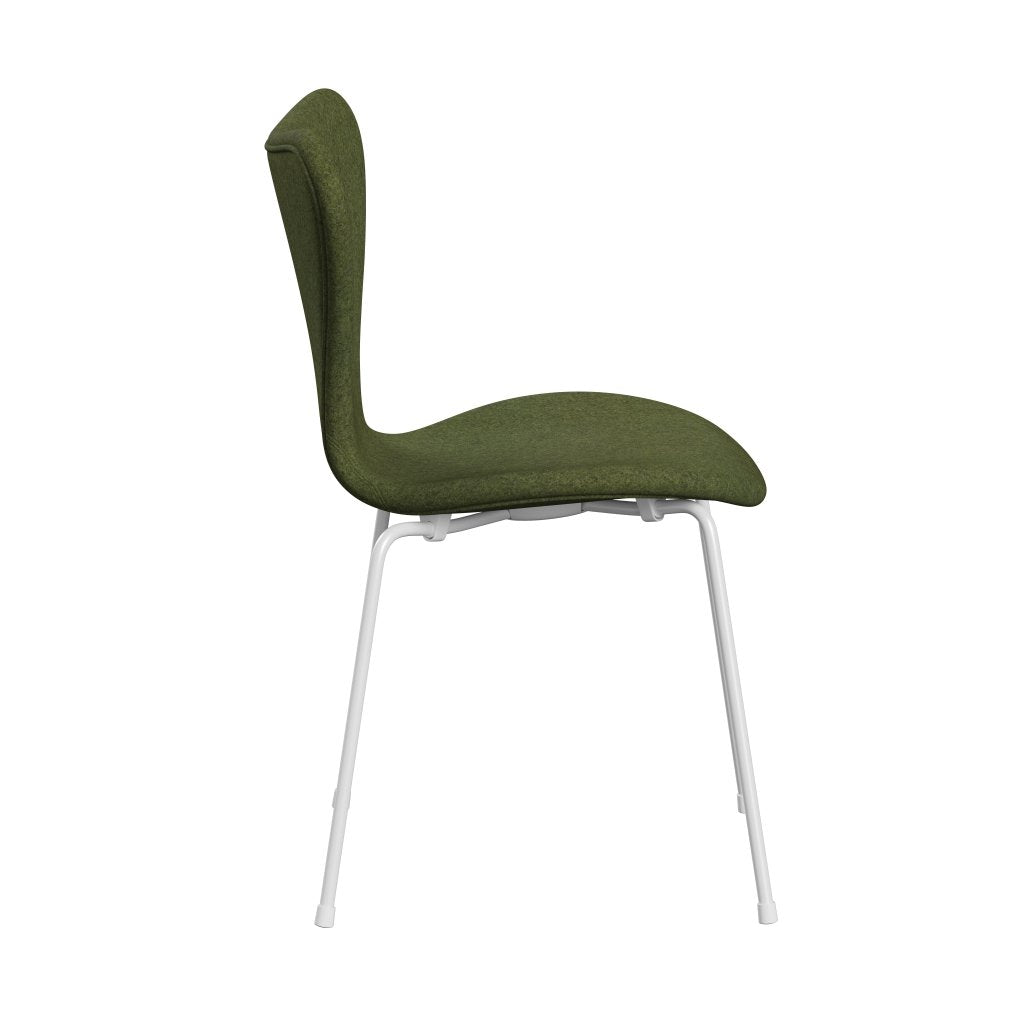 [product_category]-Fritz Hansen 3107 Chair Full Upholstery, White/Divina Md Winter Green-Fritz Hansen-3107FU-DMD943-DRWH-FRI-3
