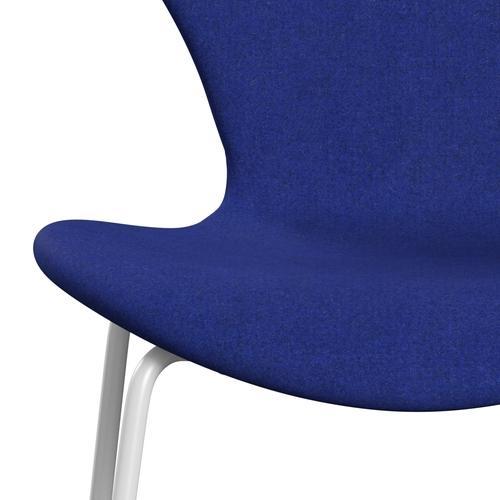 [product_category]-Fritz Hansen 3107 Chair Full Upholstery, White/Divina Melange Blue-Fritz Hansen-3107FU-DIM747-DRWH-FRI-6