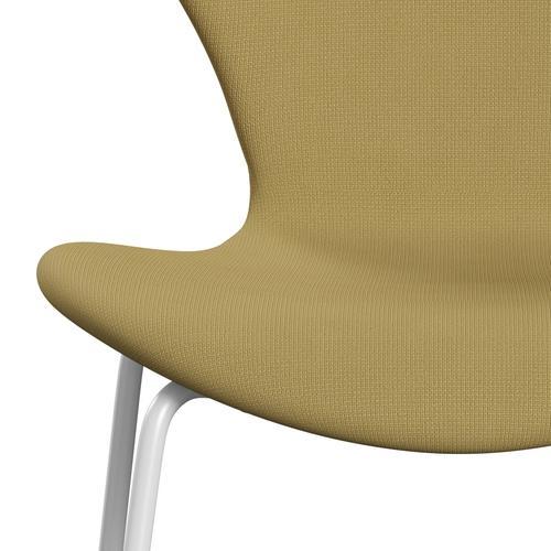 [product_category]-Fritz Hansen 3107 Chair Full Upholstery, White/Fame Beige (F62068)-Fritz Hansen-3107FU-F62068-DRWH-FRI-6