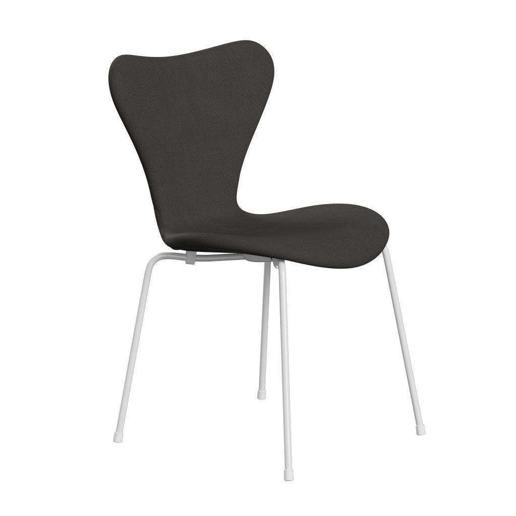 [product_category]-Fritz Hansen 3107 Chair Full Upholstery, White/Fame Brown (F61060)-Fritz Hansen-3107FU-F61060-DRWH-FRI-2