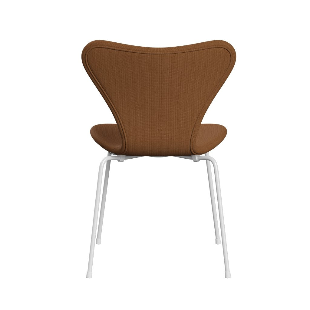 [product_category]-Fritz Hansen 3107 Chair Full Upholstery, White/Fame Light Brown (F61131)-Fritz Hansen-3107FU-F61131-DRWH-FRI-4