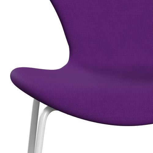 [product_category]-Fritz Hansen 3107 Chair Full Upholstery, White/Fame Violet-Fritz Hansen-3107FU-F65084-DRWH-FRI-6