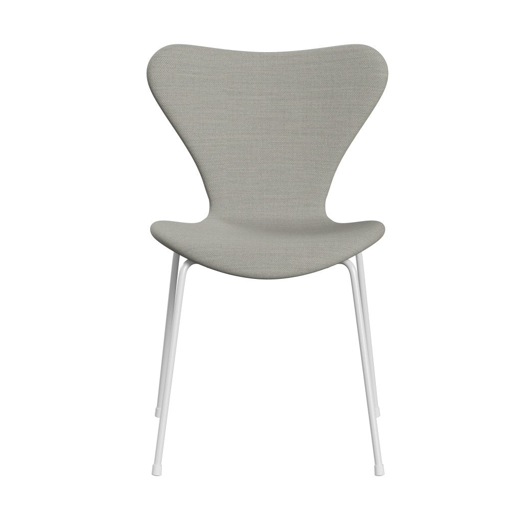 [product_category]-Fritz Hansen 3107 Chair Full Upholstery, White/Fiord Beige/Stone-Fritz Hansen-3107FU-FIO201-DRWH-FRI-1