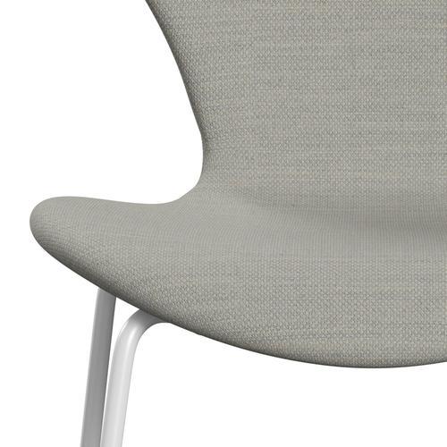 [product_category]-Fritz Hansen 3107 Chair Full Upholstery, White/Fiord Beige/Stone-Fritz Hansen-3107FU-FIO201-DRWH-FRI-6
