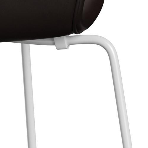 [product_category]-Fritz Hansen 3107 Chair Full Upholstery, White/Grace Dark Brown-Fritz Hansen-3107FU-ELDBR-DRWH-FRI-7