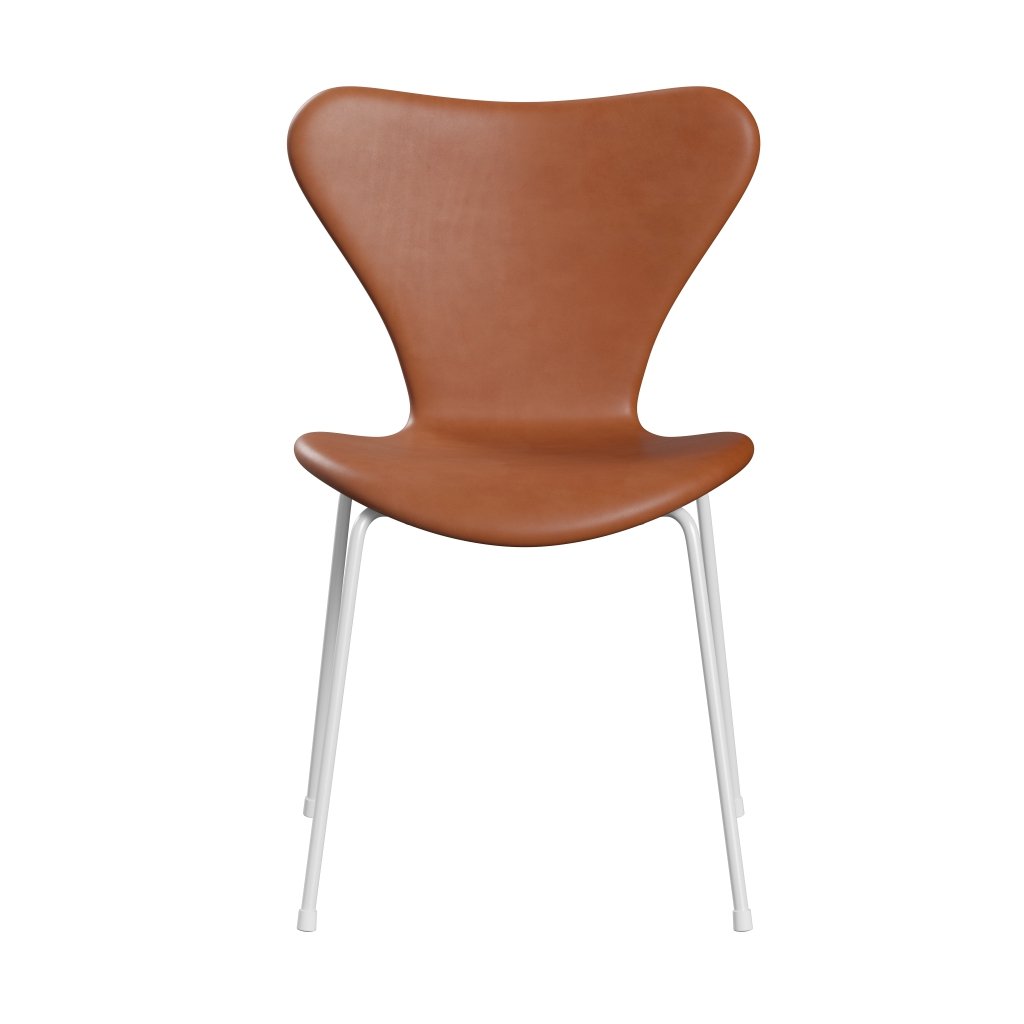 [product_category]-Fritz Hansen 3107 Chair Full Upholstery, White/Grace Walnut-Fritz Hansen-3107FU-ELWAL-DRWH-FRI-1