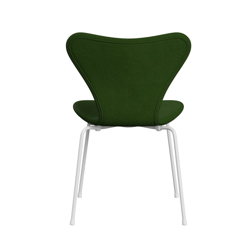 [product_category]-Fritz Hansen 3107 Chair Full Upholstery, White/Hallingdal Grass Green-Fritz Hansen-3107FU-HAL960-DRWH-FRI-4