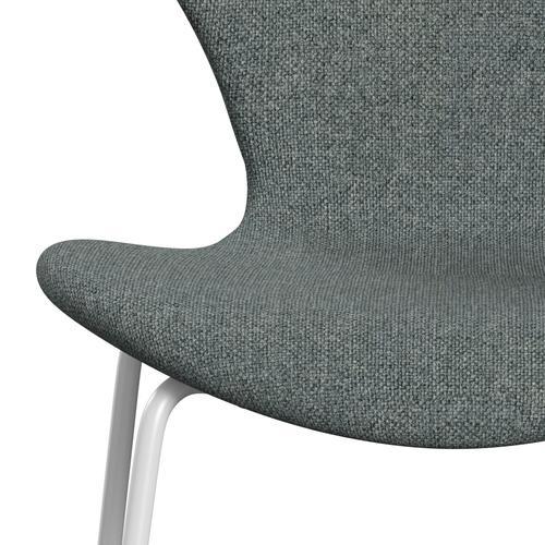 [product_category]-Fritz Hansen 3107 Chair Full Upholstery, White/Hallingdal Grey-Fritz Hansen-3107FU-HAL130-DRWH-FRI-6