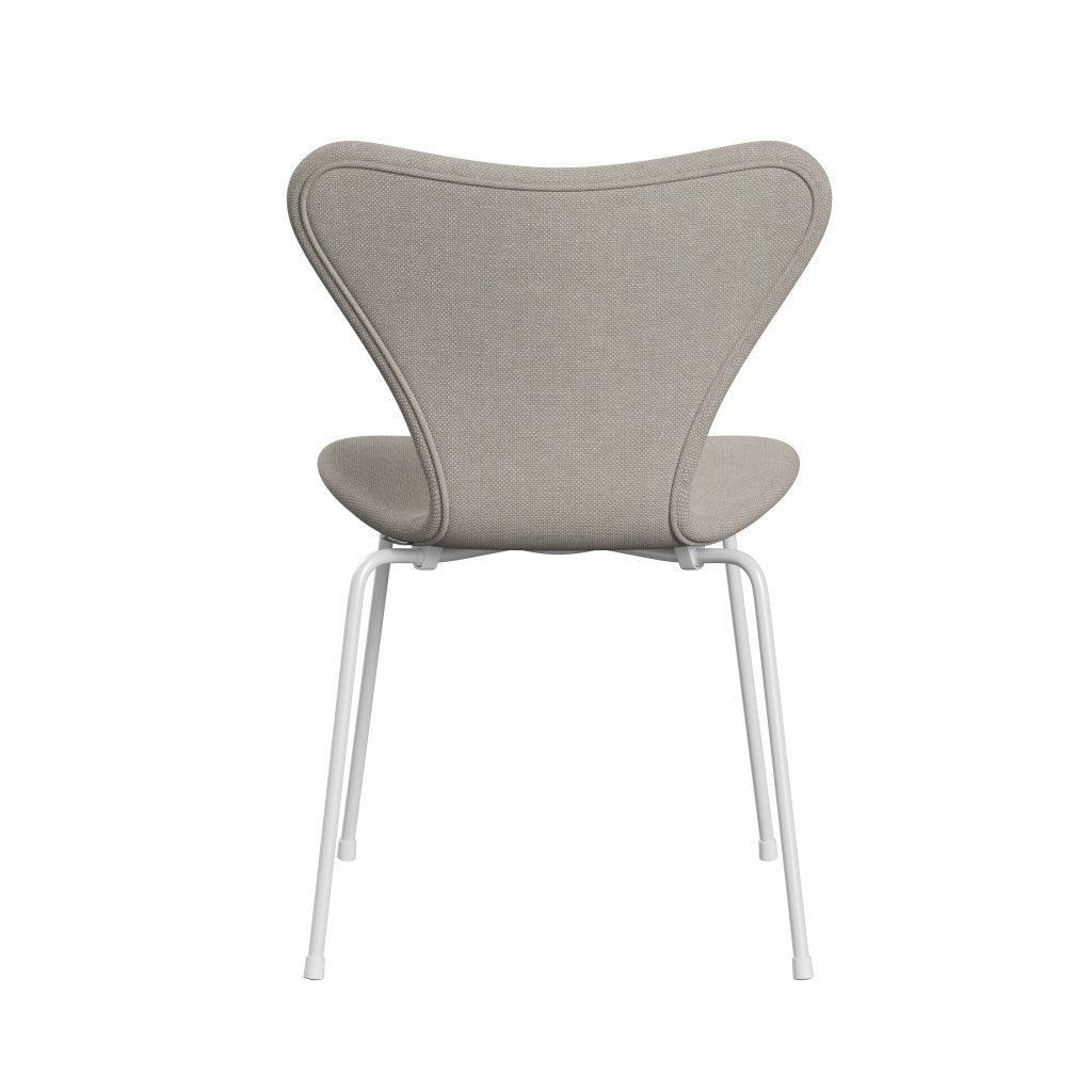 [product_category]-Fritz Hansen 3107 Chair Full Upholstery, White/Hallingdal Light Grey (Hal103)-Fritz Hansen-3107FU-HAL103-DRWH-FRI-4