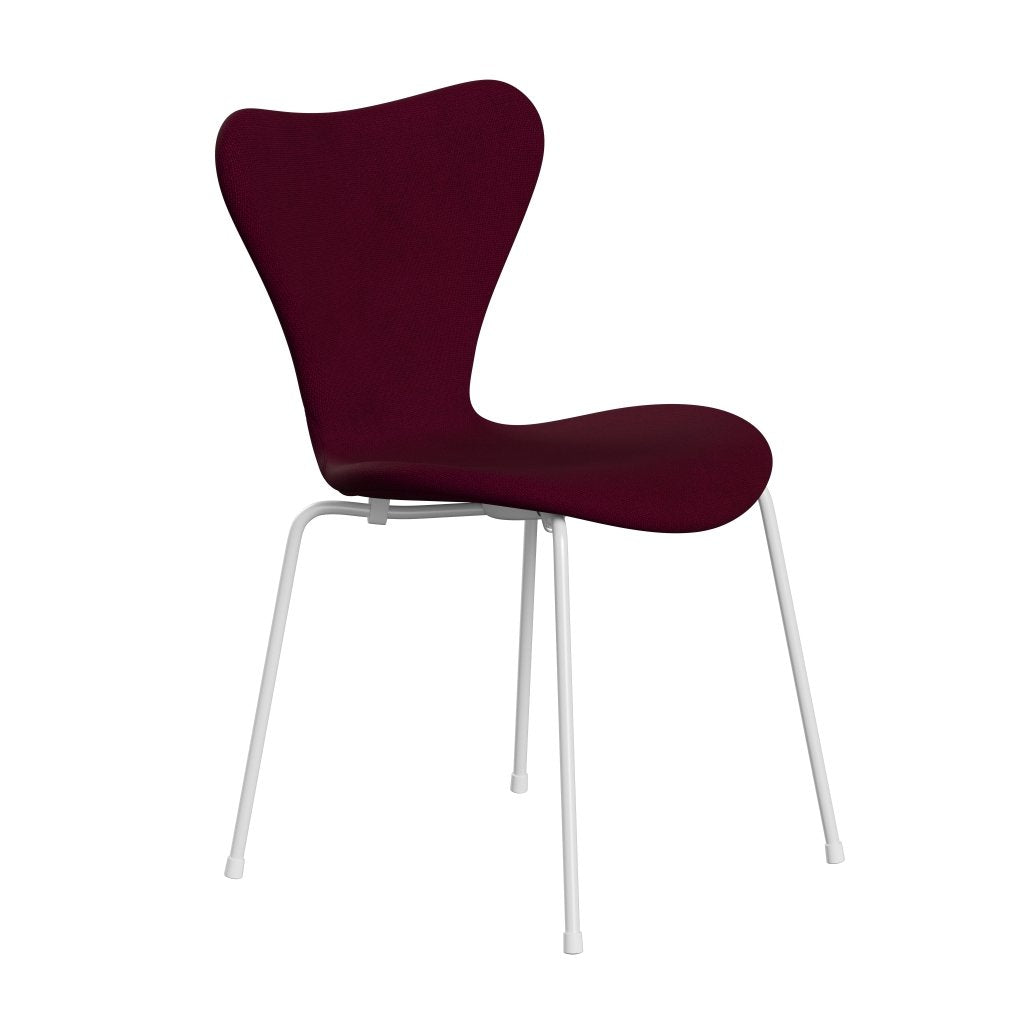 [product_category]-Fritz Hansen 3107 Chair Full Upholstery, White/Hallingdal Pink Dark-Fritz Hansen-3107FU-HAL563-DRWH-FRI-2