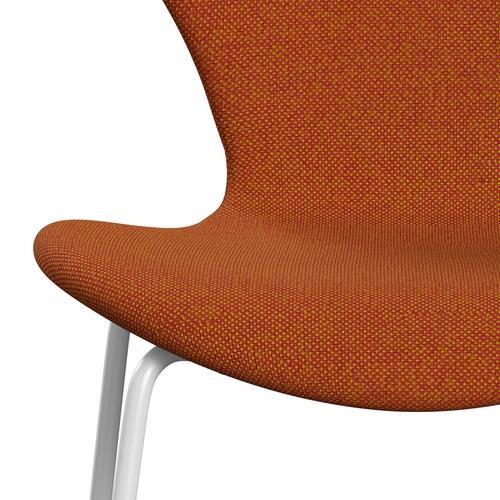 [product_category]-Fritz Hansen 3107 Chair Full Upholstery, White/Hallingdal Red/Curry-Fritz Hansen-3107FU-HAL526-DRWH-FRI-6