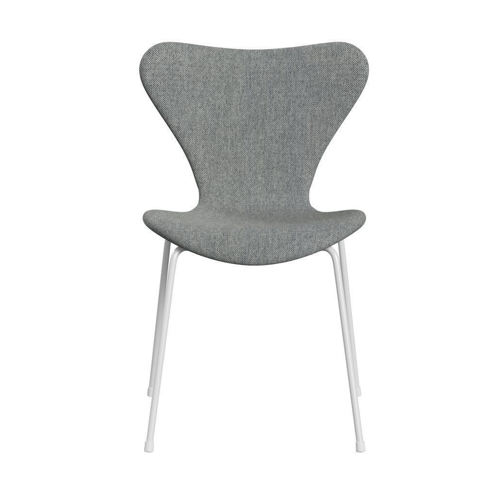 [product_category]-Fritz Hansen 3107 Chair Full Upholstery, White/Hallingdal White Grey-Fritz Hansen-3107FU-HAL116-DRWH-FRI-1