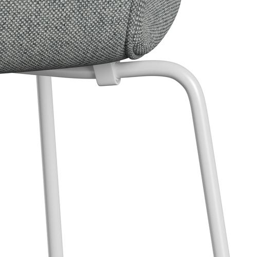 [product_category]-Fritz Hansen 3107 Chair Full Upholstery, White/Hallingdal White Grey-Fritz Hansen-3107FU-HAL116-DRWH-FRI-7