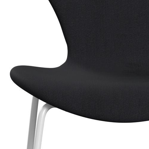 [product_category]-Fritz Hansen 3107 Chair Full Upholstery, White/Remix Black (Rem286)-Fritz Hansen-3107FU-REM286-DRWH-FRI-6