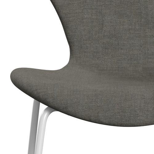 [product_category]-Fritz Hansen 3107 Chair Full Upholstery, White/Remix Concrete-Fritz Hansen-3107FU-REM133-DRWH-FRI-6