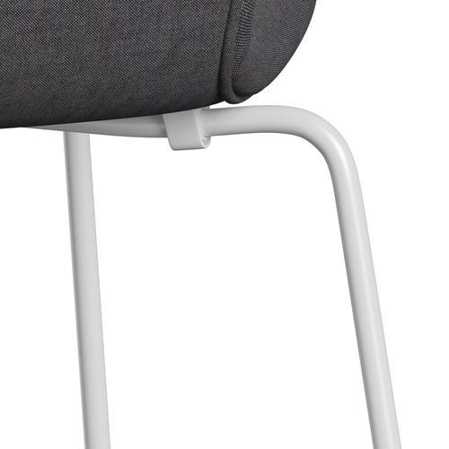 [product_category]-Fritz Hansen 3107 Chair Full Upholstery, White/Remix Dark Grey (Rem266)-Fritz Hansen-3107FU-REM266-DRWH-FRI-7