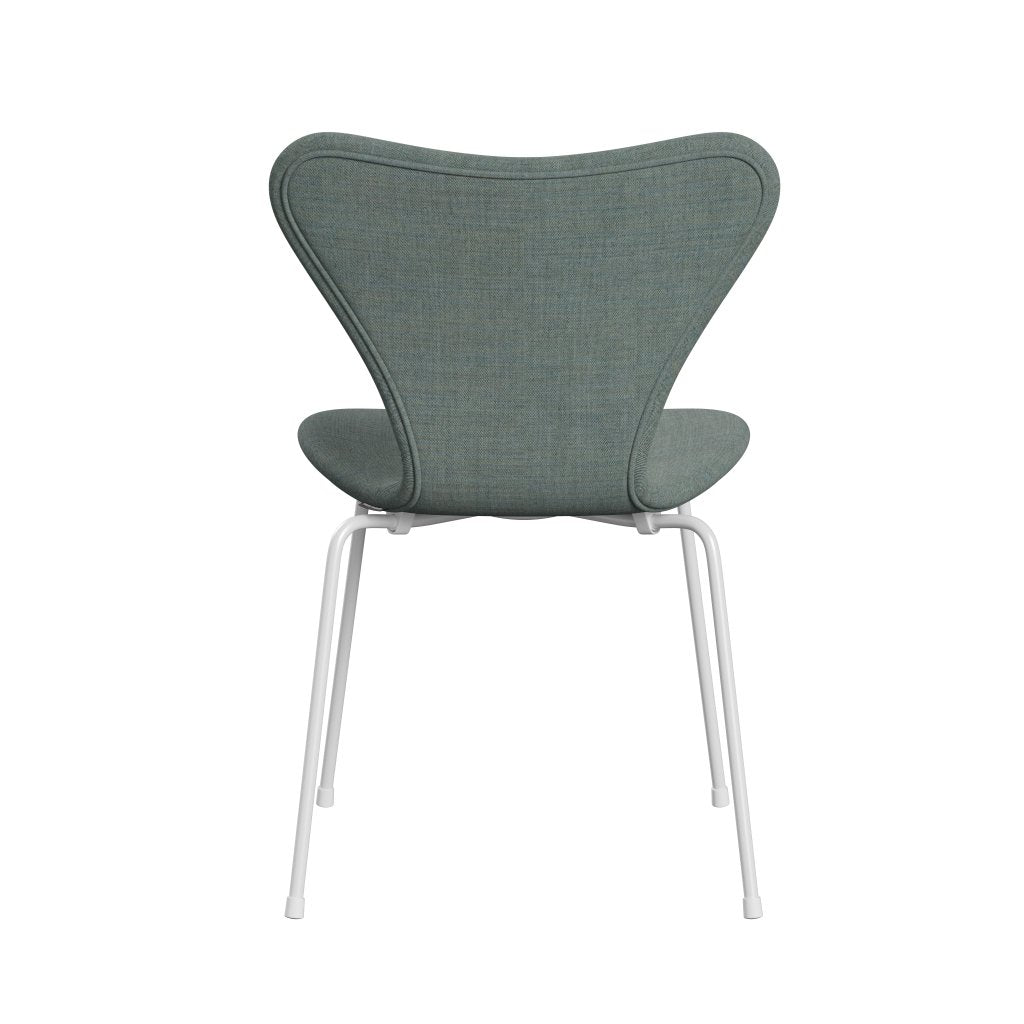 [product_category]-Fritz Hansen 3107 Chair Full Upholstery, White/Remix Green/Grey-Fritz Hansen-3107FU-REM906-DRWH-FRI-4