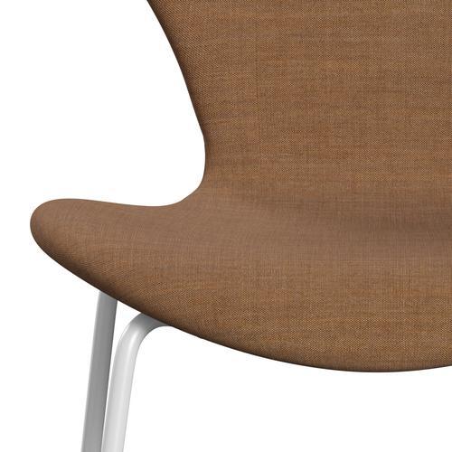 [product_category]-Fritz Hansen 3107 Chair Full Upholstery, White/Remix Rust-Fritz Hansen-3107FU-REM252-DRWH-FRI-6