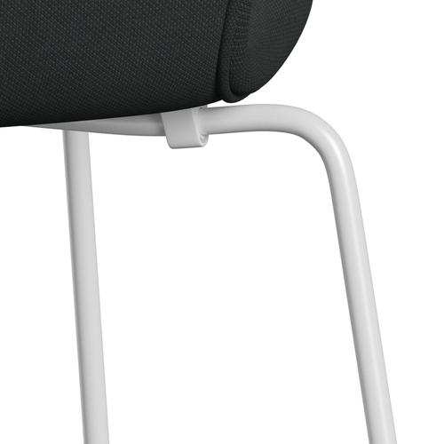 [product_category]-Fritz Hansen 3107 Chair Full Upholstery, White/Steelcut Charcoal-Fritz Hansen-3107FU-STI180-DRWH-FRI-7