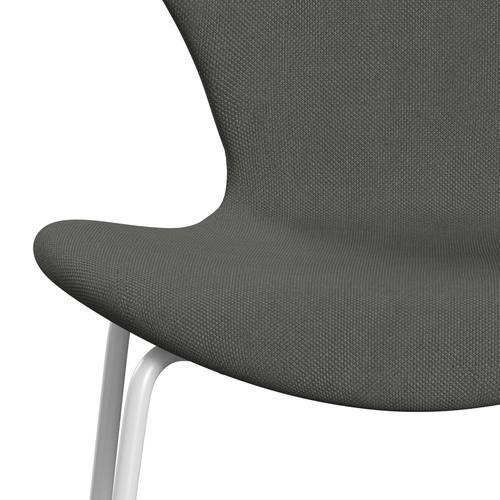 [product_category]-Fritz Hansen 3107 Chair Full Upholstery, White/Steelcut Grey-Fritz Hansen-3107FU-STI160-DRWH-FRI-6