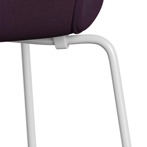 [product_category]-Fritz Hansen 3107 Chair Full Upholstery, White/Steelcut Medium Violet-Fritz Hansen-3107FU-STI625-DRWH-FRI-7