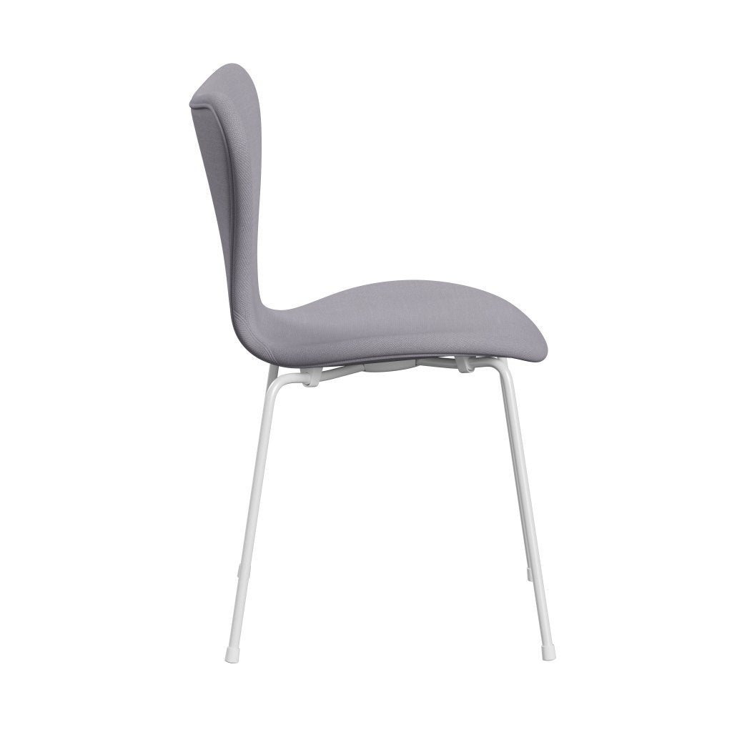 [product_category]-Fritz Hansen 3107 Chair Full Upholstery, White/Steelcut Siber Grey Light-Fritz Hansen-3107FU-STI135-DRWH-FRI-3