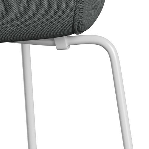 [product_category]-Fritz Hansen 3107 Chair Full Upholstery, White/Steelcut Trio Coal-Fritz Hansen-3107FU-STR153-DRWH-FRI-7