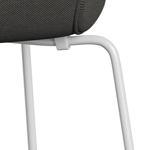 [product_category]-Fritz Hansen 3107 Chair Full Upholstery, White/Steelcut Trio Dark Grey-Fritz Hansen-3107FU-STR176-DRWH-FRI-7