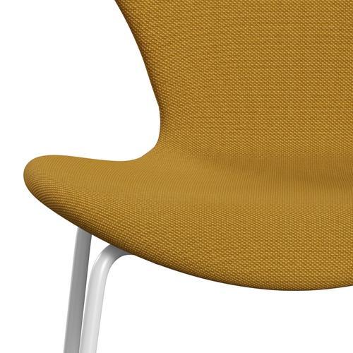 [product_category]-Fritz Hansen 3107 Chair Full Upholstery, White/Steelcut Trio Mustard-Fritz Hansen-3107FU-STR453-DRWH-FRI-6