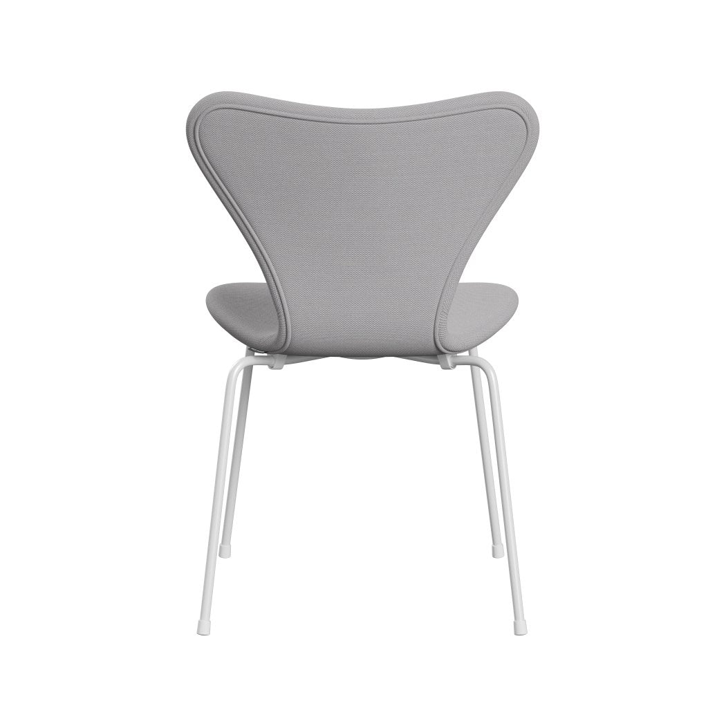 Fritz Hansen 3107 chaise complète en plein air, trio blanc / Steelcut blanc et gris clair