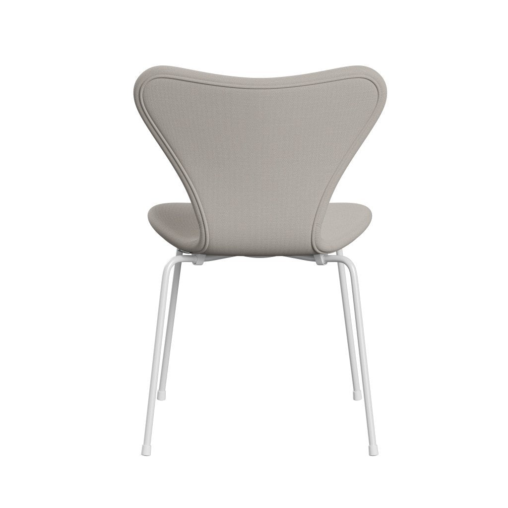 [product_category]-Fritz Hansen 3107 Chair Full Upholstery, White/Steelcut Wool White-Fritz Hansen-3107FU-STI220-DRWH-FRI-4