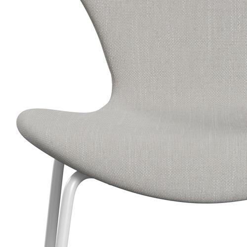 [product_category]-Fritz Hansen 3107 Chair Full Upholstery, White/Sunniva 2 Canvas Natural-Fritz Hansen-3107FU-SV223-DRWH-FRI-6