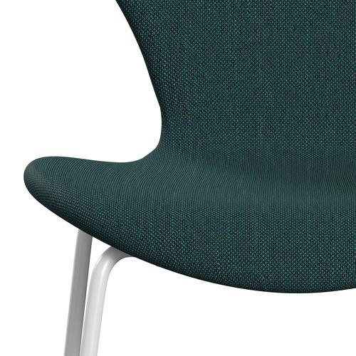 [product_category]-Fritz Hansen 3107 Chair Full Upholstery, White/Sunniva 2 Green/Grey-Fritz Hansen-3107FU-SV863-DRWH-FRI-6