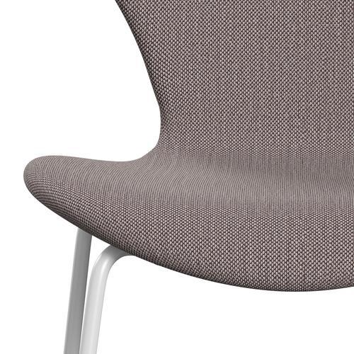 [product_category]-Fritz Hansen 3107 Chair Full Upholstery, White/Sunniva 2 White/Violet-Fritz Hansen-3107FU-SV352-DRWH-FRI-6