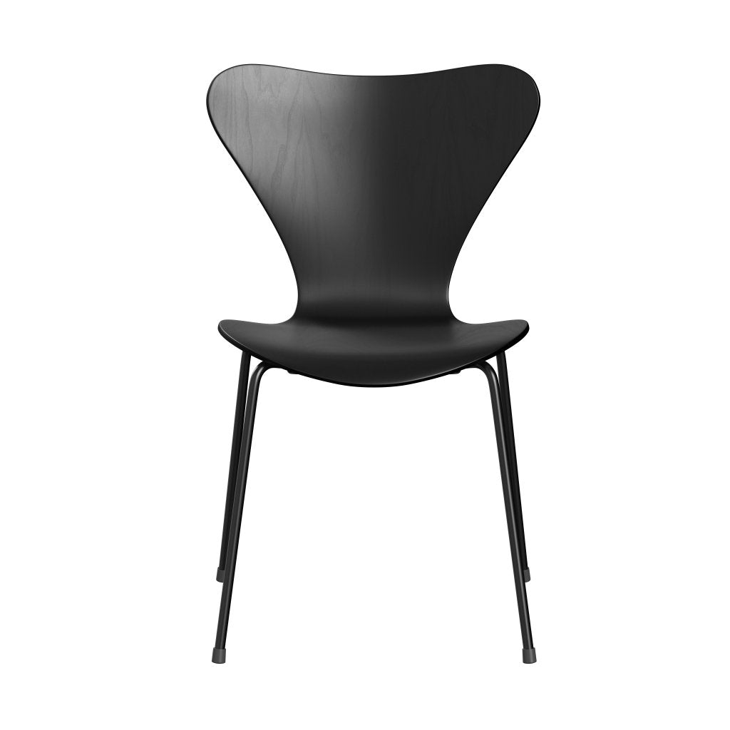 [product_category]-Fritz Hansen 3107 Chair Unupholstered, Black/Dyed Ash Black-Fritz Hansen-3107-CA195-DRBL-FRI-1