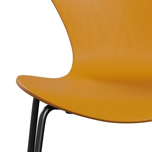 [product_category]-Fritz Hansen 3107 Chair Unupholstered, Black/Dyed Ash Burnt Yellow-Fritz Hansen-3107-CA475-DRBL-FRI-6