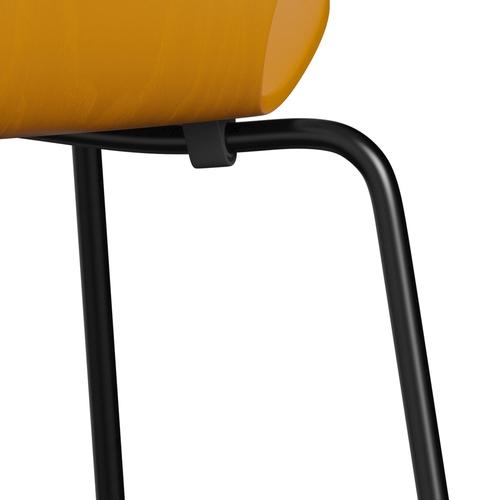 [product_category]-Fritz Hansen 3107 Chair Unupholstered, Black/Dyed Ash Burnt Yellow-Fritz Hansen-3107-CA475-DRBL-FRI-7