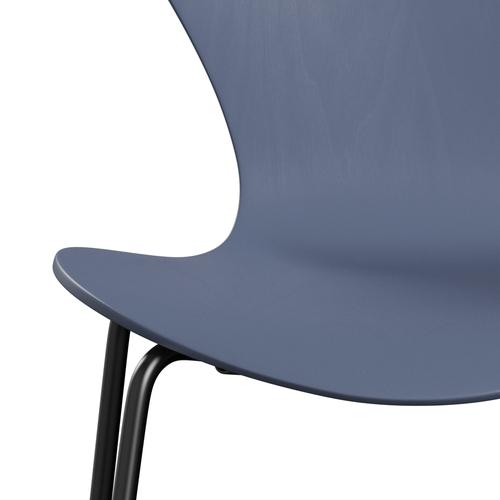 [product_category]-Fritz Hansen 3107 Chair Unupholstered, Black/Dyed Ash Dusk Blue-Fritz Hansen-3107-CA855-DRBL-FRI-6