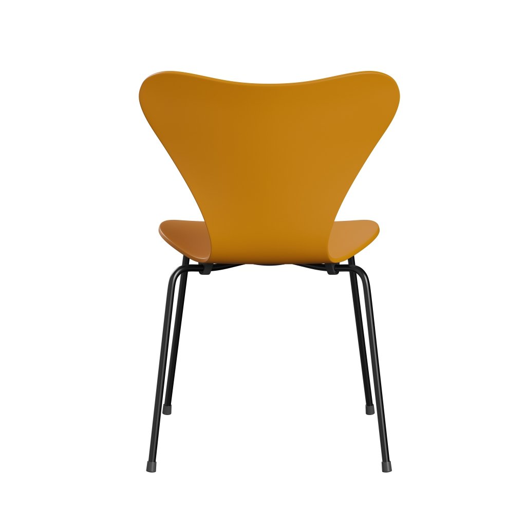 [product_category]-Fritz Hansen 3107 Chair Unupholstered, Black/Lacquered Burnt Yellow-Fritz Hansen-3107-LA470-DRBL-FRI-4