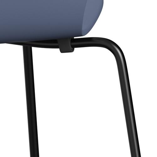 [product_category]-Fritz Hansen 3107 Chair Unupholstered, Black/Lacquered Dusk Blue-Fritz Hansen-3107-LA850-DRBL-FRI-7