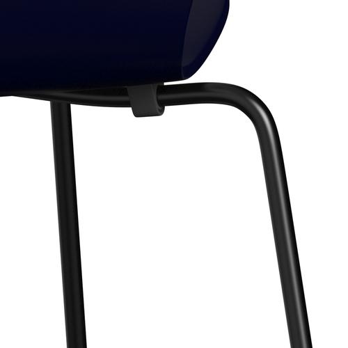 [product_category]-Fritz Hansen 3107 Chair Unupholstered, Black/Lacquered Midnight Blue-Fritz Hansen-3107-LA890-DRBL-FRI-7