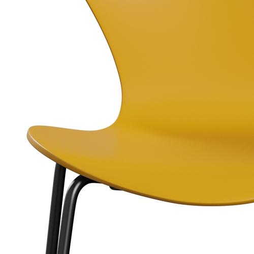 [product_category]-Fritz Hansen 3107 Chair Unupholstered, Black/Lacquered True Yellow-Fritz Hansen-3107-LA460-DRBL-FRI-6