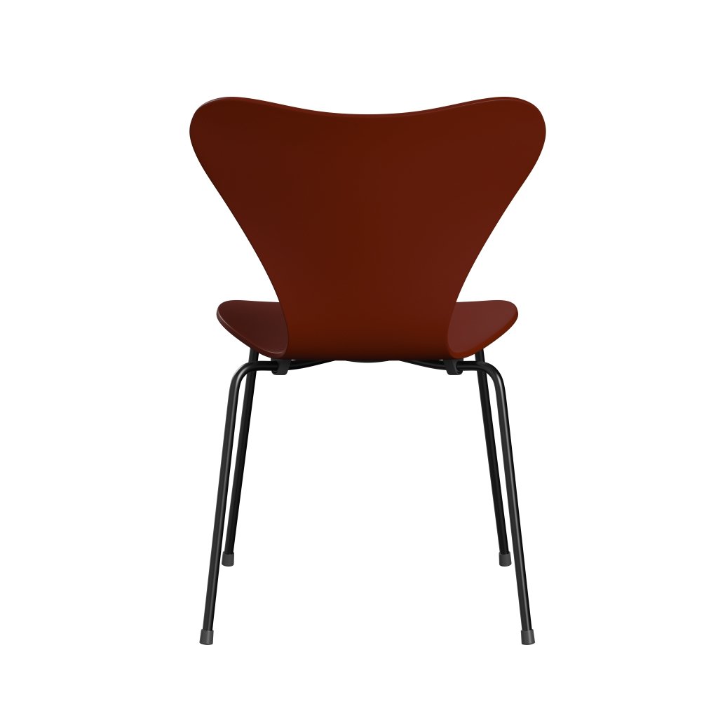 [product_category]-Fritz Hansen 3107 Chair Unupholstered, Black/Lacquered Venetian Red-Fritz Hansen-3107-LA670-DRBL-FRI-4