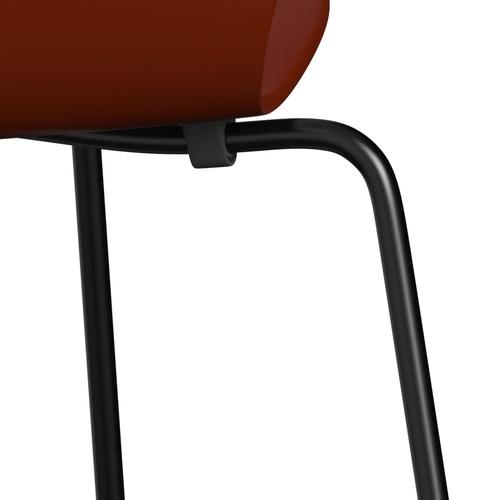 [product_category]-Fritz Hansen 3107 Chair Unupholstered, Black/Lacquered Venetian Red-Fritz Hansen-3107-LA670-DRBL-FRI-7