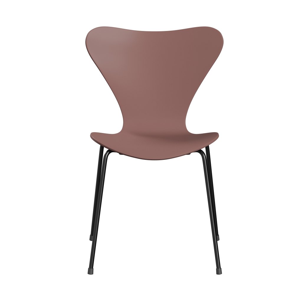 Fritz Hansen 3107 chaise uncupolstered, noire / laquée Rose sauvage