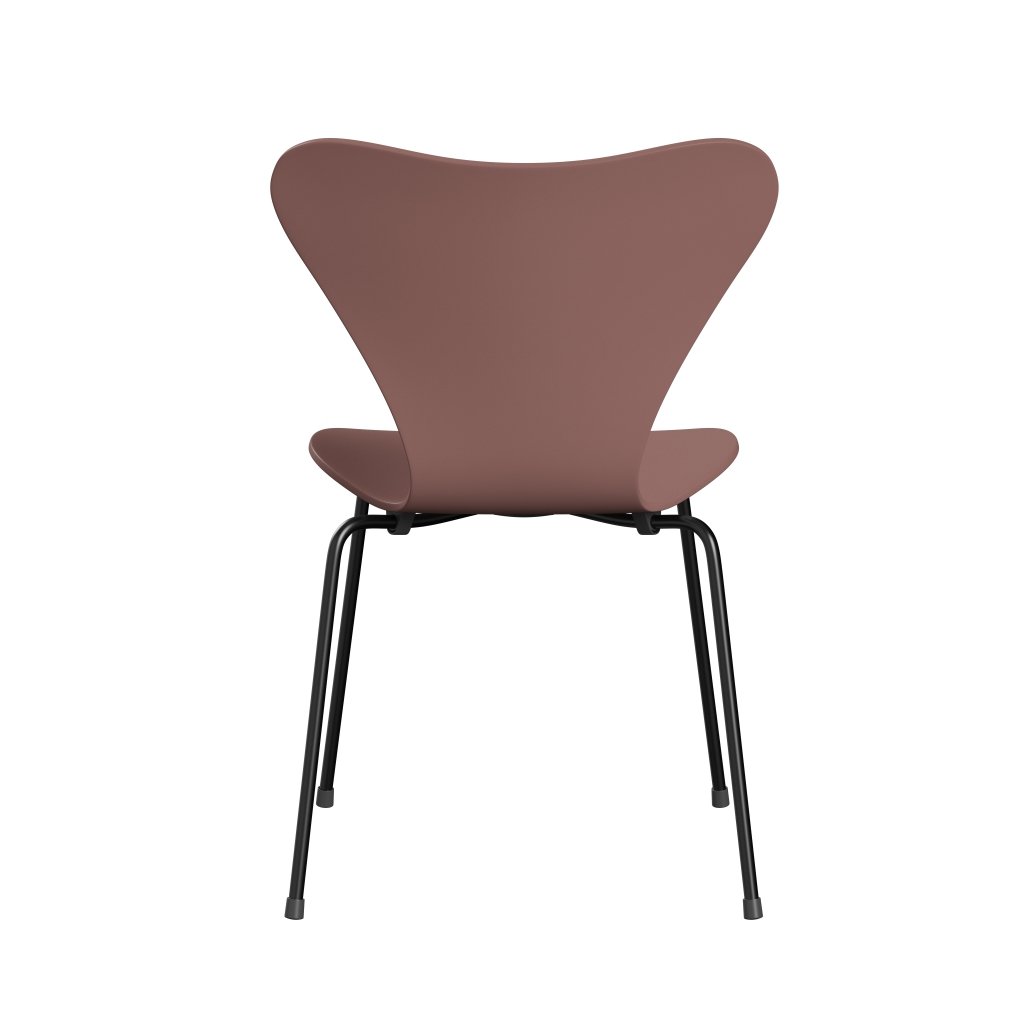 [product_category]-Fritz Hansen 3107 Chair Unupholstered, Black/Lacquered Wild Rose-Fritz Hansen-3107-LA630-DRBL-FRI-4