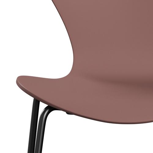 Fritz Hansen 3107 chaise uncupolstered, noire / laquée Rose sauvage