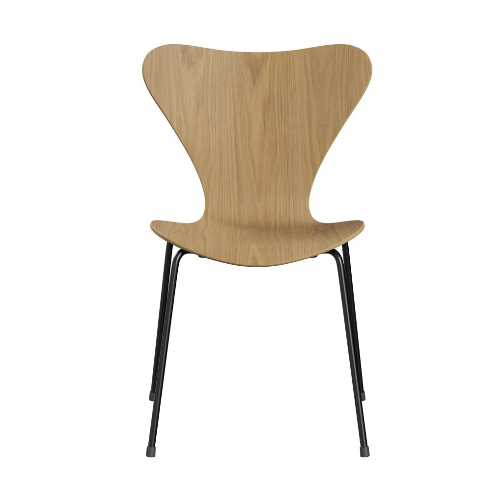 Fritz Hansen 3107 chaise unopolstered, noir / chêne Natural